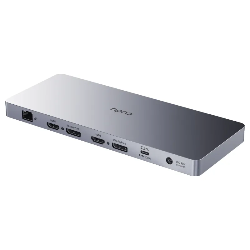 Док-станция CUDY CS700 Dual 4K 10Gbs USB-C PD 100W Docking Station CS700