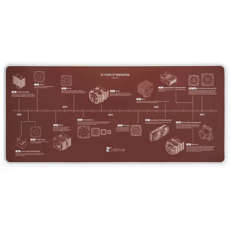 משטח לעכבר Noctua 20-Year Anniversary - XL size 90x40 cm NP-DM3 צבע חום משטח לעכבר Noctua 20-Year Anniversary - XL size 90x40 cm NP-DM3 צבע חום