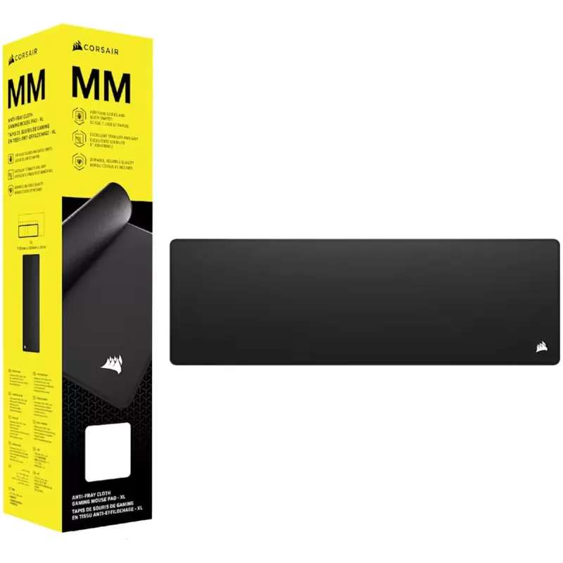 משטח עכבר לגיימינג Corsair MM Anti-fray Cloth Gaming Mouse Pad XL Black CH-941D040-WW