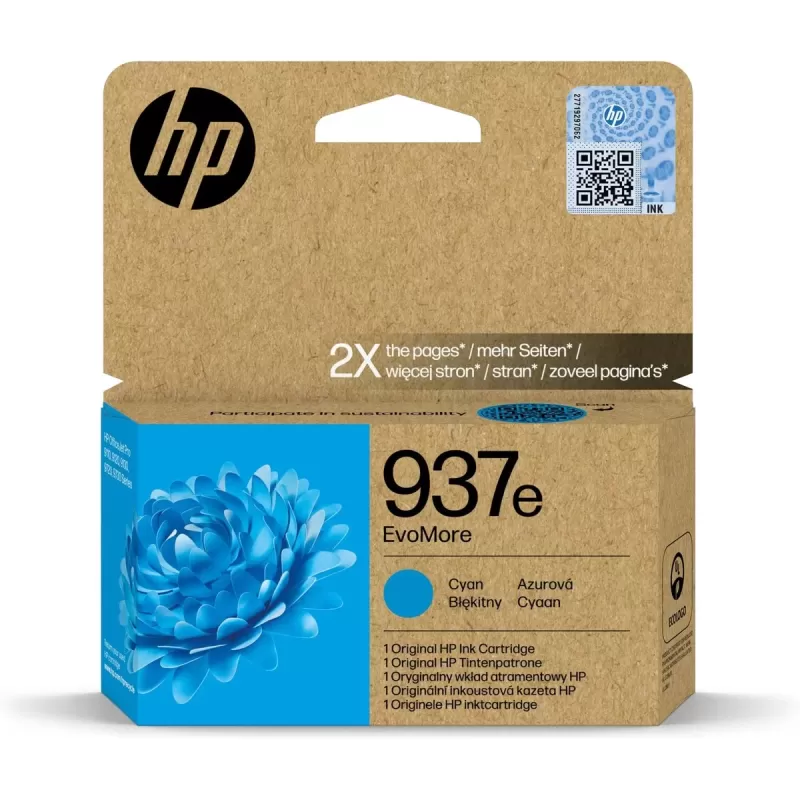 ראש דיו מקורי HP 937e XL OJ Pro 9730 ציאן 4S6W6NE