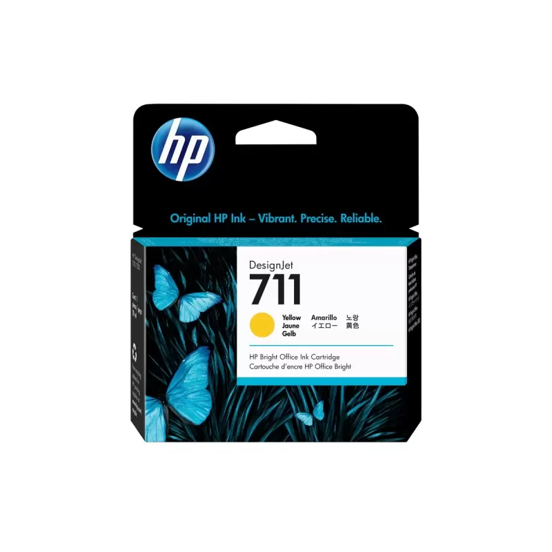 מחסנית דיו מקורית HP 711 T-520/T-120 צהוב CZ132A