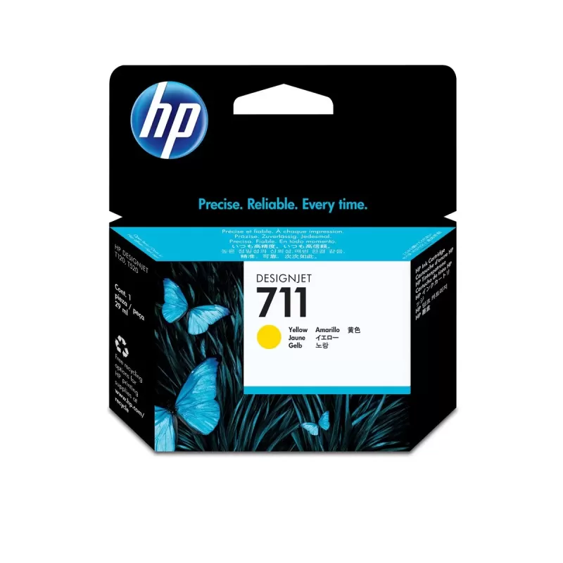 מחסנית דיו מקורית HP 711 T-520/T-120 צהוב CZ132A