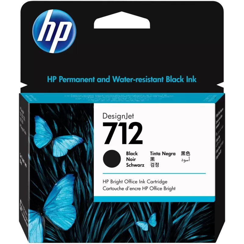 Original ink cartridge HP 712 T250 80ml black 3ED71A