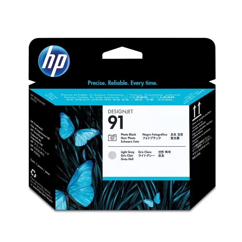 ראש הדפסה מקורי HP 91 שחור פוטו, אפור בהיר C9463A