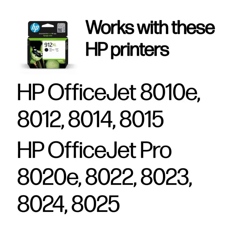 ראש דיו מקורי HP 912XL OJ Pro 8023 שחור 3YL84AE