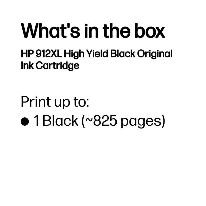 ראש דיו מקורי HP 912XL OJ Pro 8023 שחור 3YL84AE