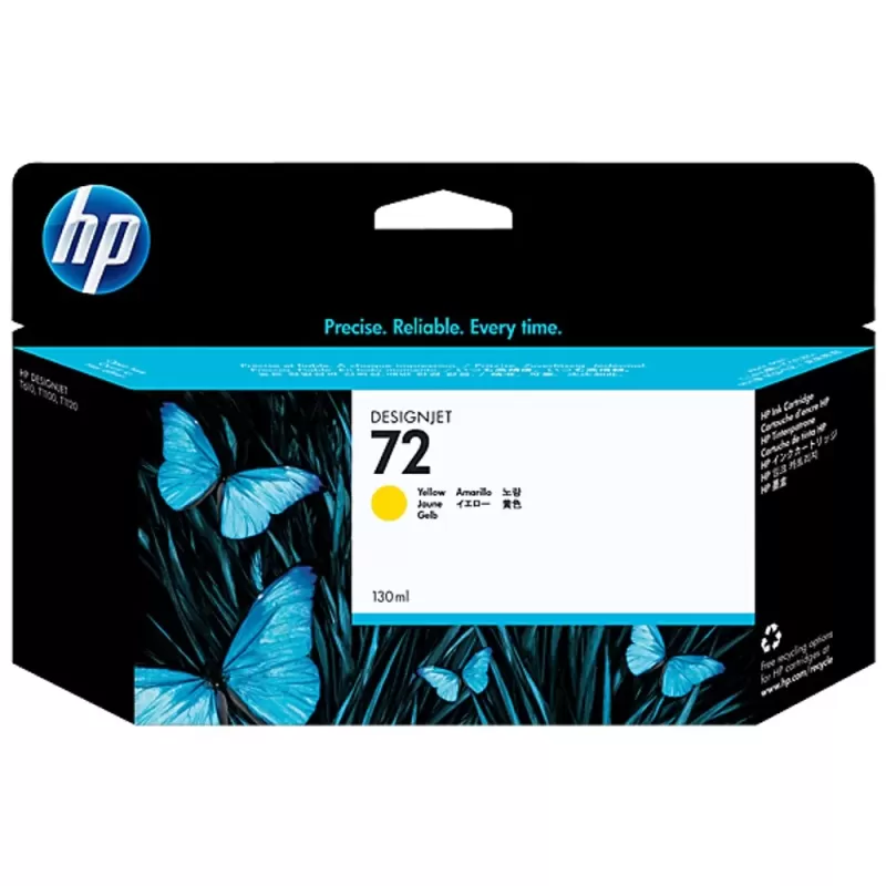 מחסנית דיו מקורית HP 72 130ml צהוב C9373A