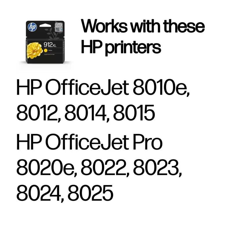 ראש דיו מקורי HP 912XL OJ Pro 8023 צהוב 3YL83AE