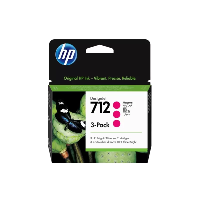 מחסנית דיו מקורית HP 712 29ml 3-Pack מגנטה 3ED78A