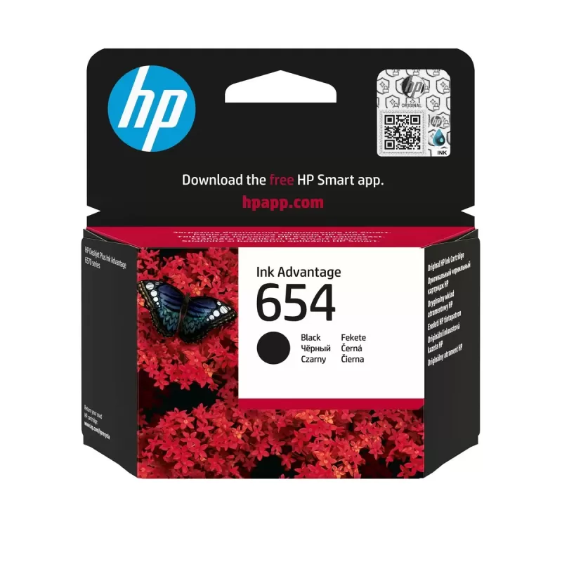Оригинальный картридж HP 654 black 7FP39UE
