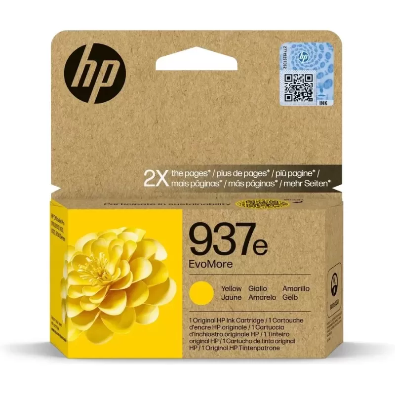 ראש דיו מקורי HP 937e XL OJ Pro 9730 צהוב 4S6W8NE
