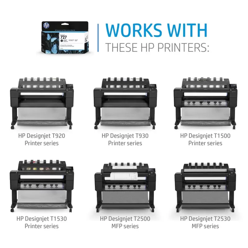 מחסנית דיו HP 727 XL T-1500 צהוב F9J78A
