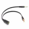 Audio adapter Female PL to SPK & MIC E-PLFM-SP Color:black, red