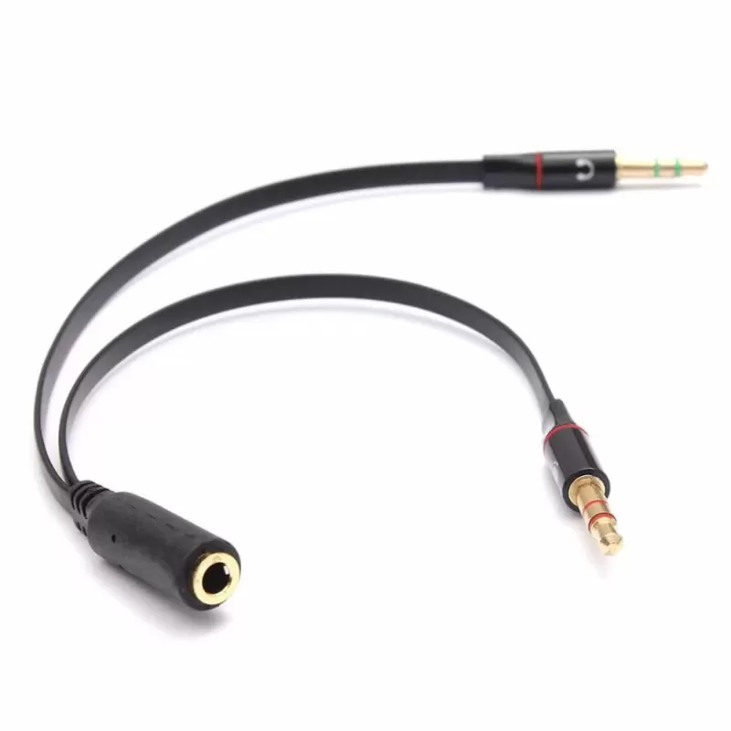 Audio adapter Female PL to SPK & MIC E-PLFM-SP Color:black, red