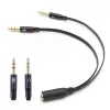Audio adapter Female PL to SPK & MIC E-PLFM-SP Color:black, red