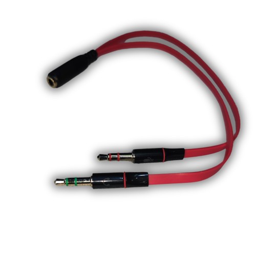 Adapter Female PL to SPK & MIC E-PLFM-SP Color:black, red