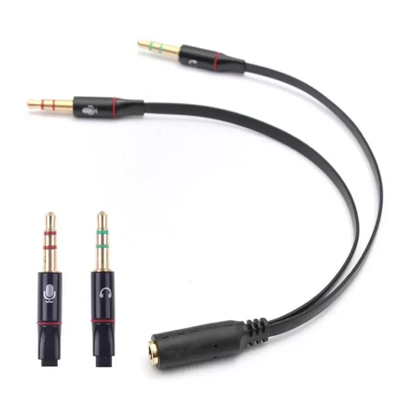 Audio adapter Female PL to SPK & MIC E-PLFM-SP Color:black, red