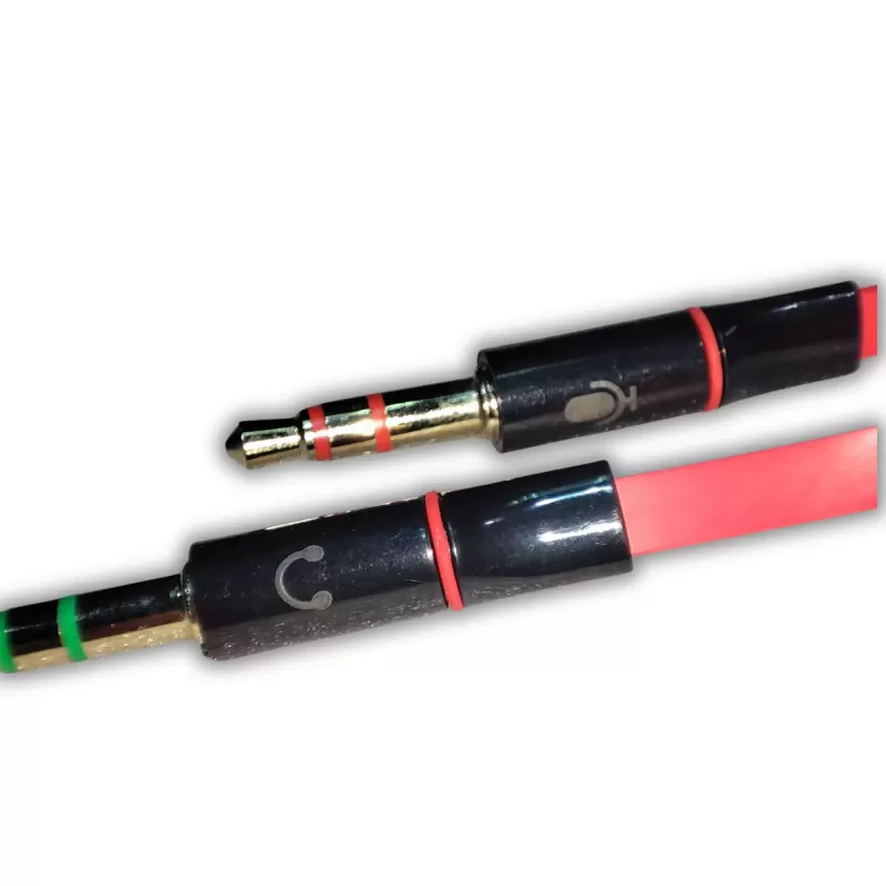 Audio adapter Female PL to SPK & MIC E-PLFM-SP Color:black, red