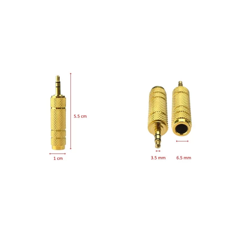 מתאם אודיו Gold Touch 3.5mm M to 6.5mm F Adapter E-3.5-6.5-P
