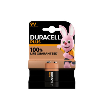 Battery Duracell PLUS 9V 5000394142190 Battery Duracell PLUS 9V 5000394142190