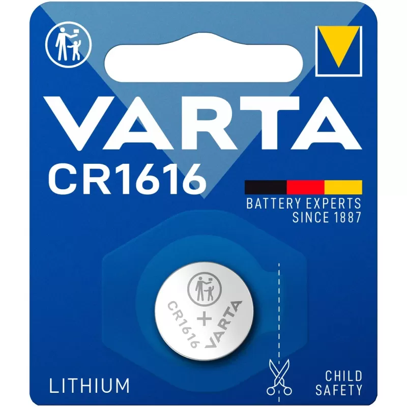 סוללת כפתור ליתיום VARTA CR1616 3V מארז 10 06616101401 צבע כסוף