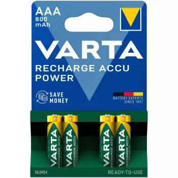 סוללה נטענת VARTA Recharge Accu Power AAA 800mAh מארז 4 56703101404