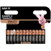 סט 12 סוללות אלקליין Duracell Simply AAA