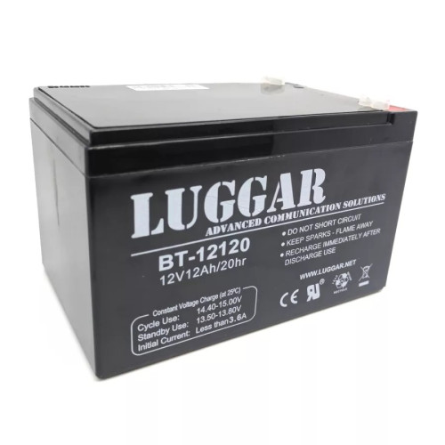 סוללה לאל פסק Luggar 12V 12Ah Battery BT-1212 צבע שחור