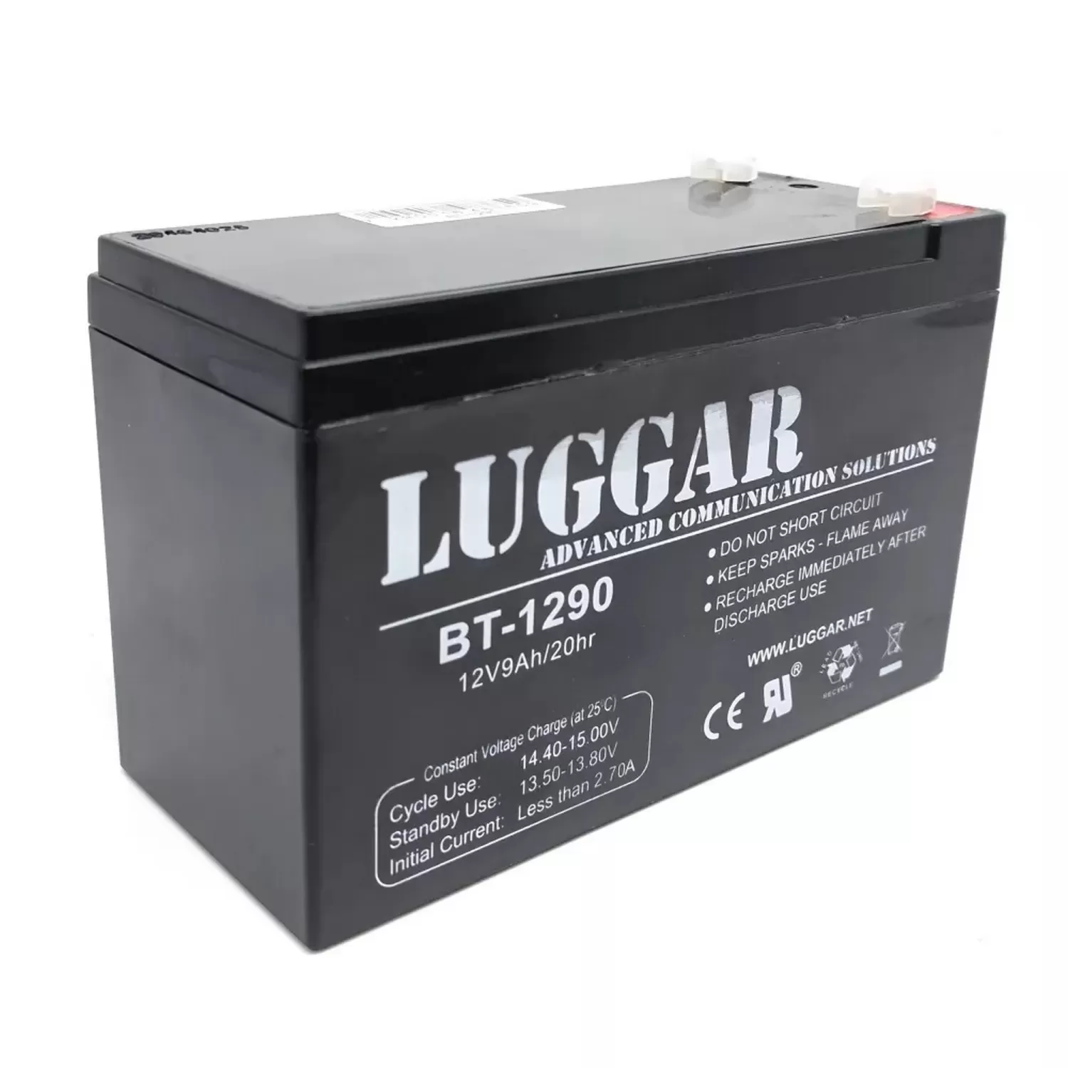 Аккумулятор для ИБП Luggar 12V 9Ah UPS Battery BT-1290 Цвет:чёрный
