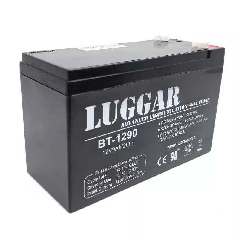 סוללה לאל פסק Luggar 12V 9Ah UPS Battery BT-1290 צבע שחור
