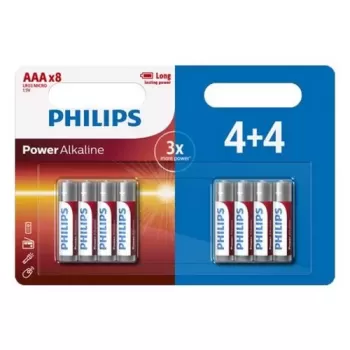 Set of 4 + 4 Batteries Philips AAA LR03P8BP/25
