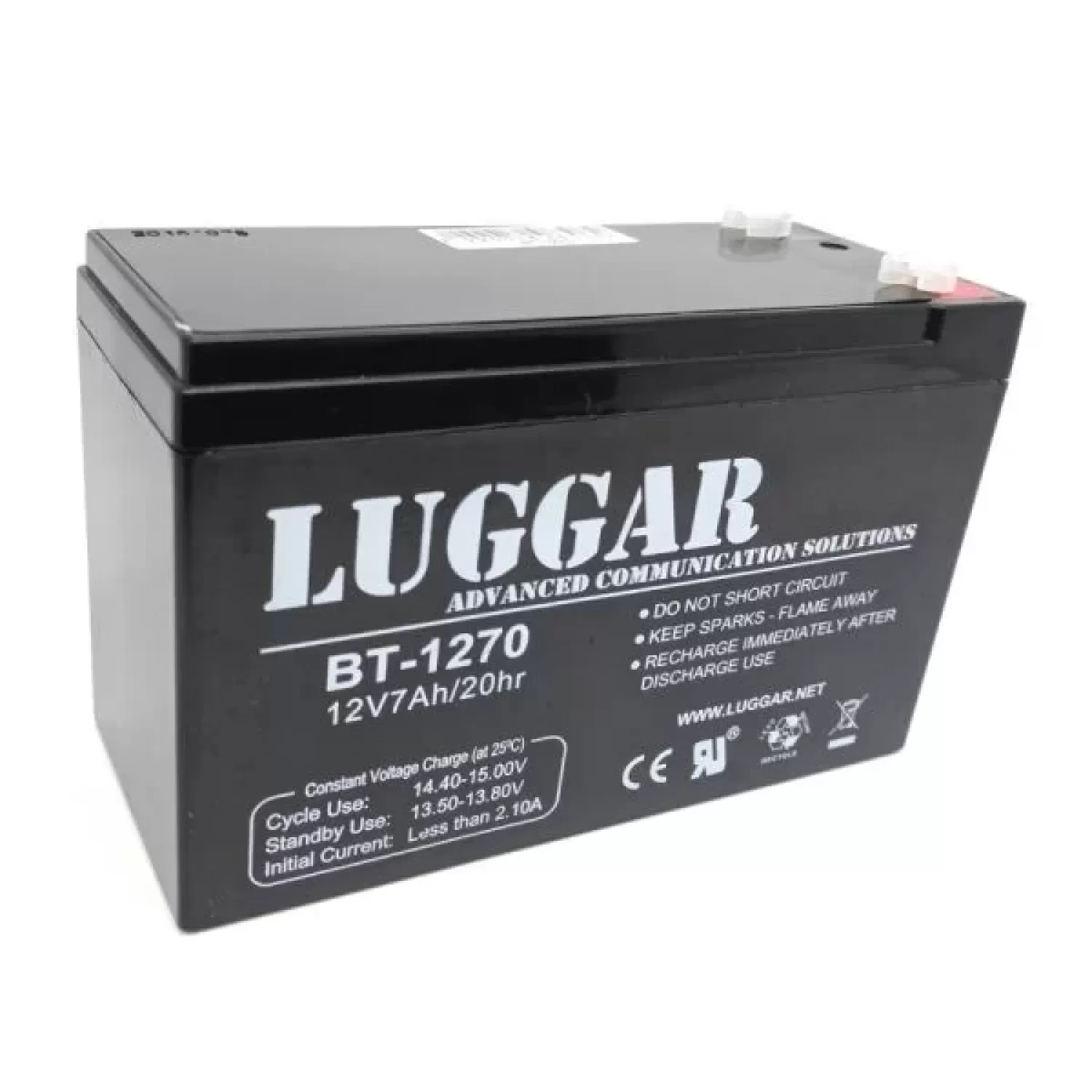 Аккумулятор для ИБП Luggar 12V 7Ah UPS Battery BT-1270 Цвет:чёрный