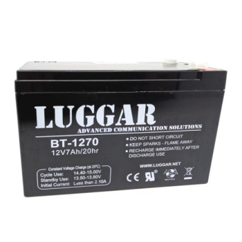 Аккумулятор для ИБП Luggar 12V 7Ah UPS Battery BT-1270 Цвет:черный