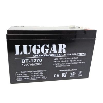 Аккумулятор для ИБП Luggar 12V 7Ah UPS Battery BT-1270 Цвет:черный