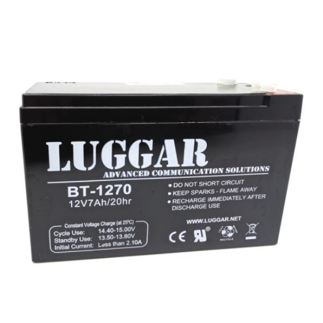 Аккумулятор для ИБП Luggar 12V 7Ah UPS Battery BT-1270 Цвет:черный