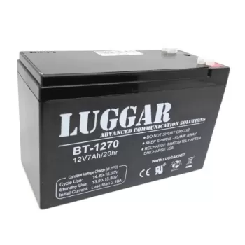 סוללה לאל פסק Luggar 12V 7Ah UPS Battery BT-1270 צבע שחור סוללה לאל פסק Luggar 12V 7Ah UPS Battery BT-1270 צבע שחור