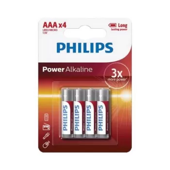 Set of 4 Batteries Philips AAA LR03P4B/25