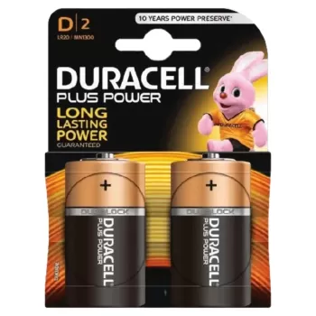 סוללות Duracell 2 D 2x D Battery Set סוללות Duracell 2 D 2x D Battery Set
