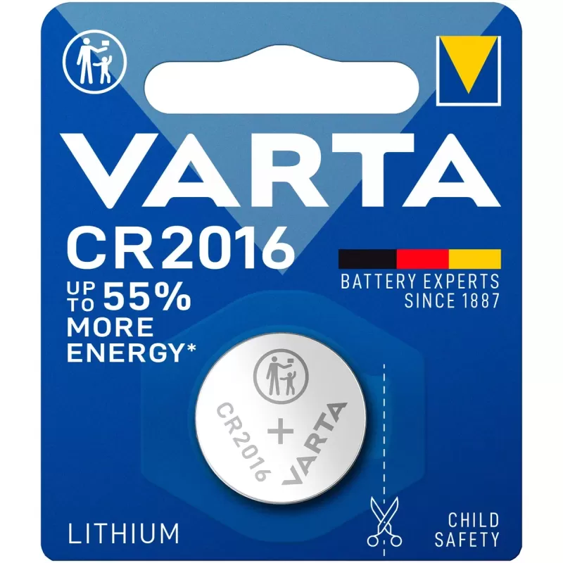 VARTA CR2016 3V Case 10 06016101401 Color:silver