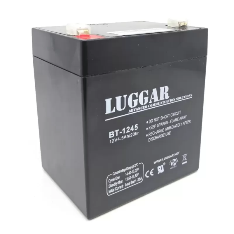 סוללה לאל פסק Luggar 12V 4.5Ah UPS Battery BT-1245 צבע שחור