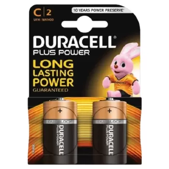 סוללות Duracell 2 C 2x C Battery Set סוללות Duracell 2 C 2x C Battery Set