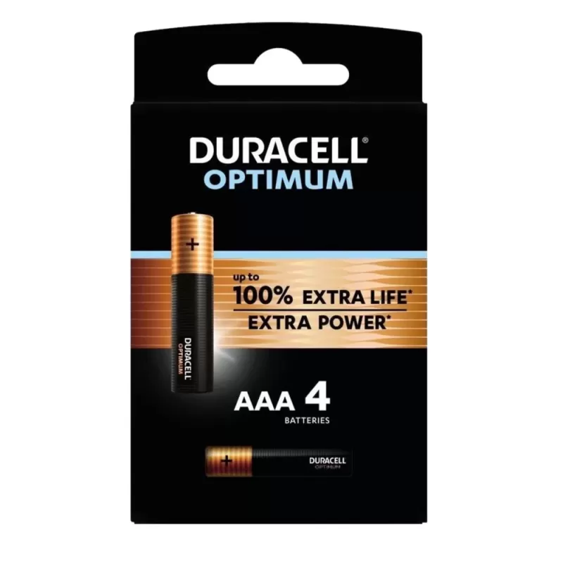 Батареи Duracell 4 AAA Optimum AAA Optimum