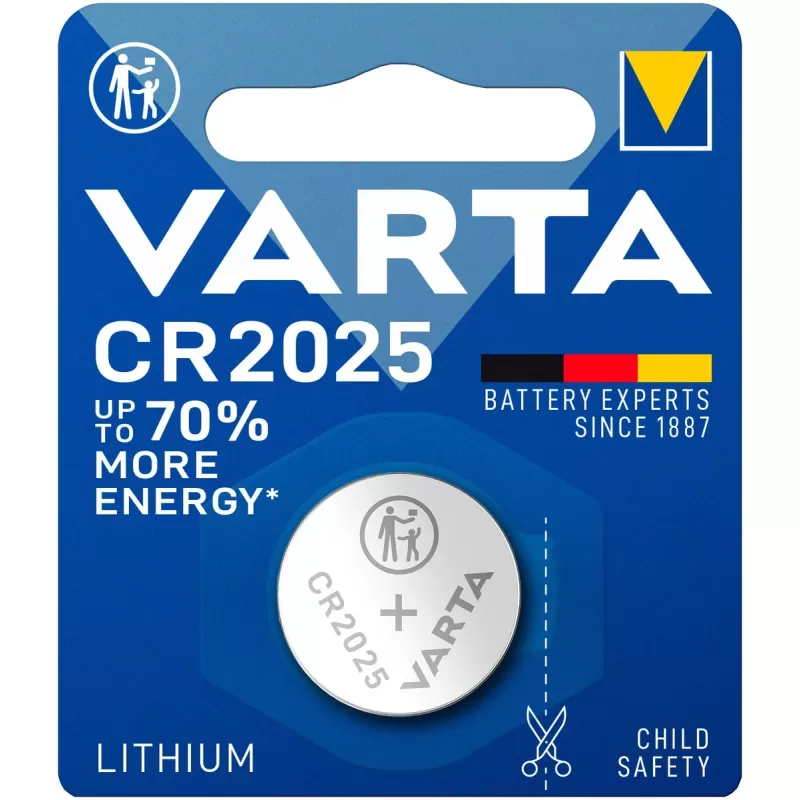 VARTA CR2025 3V Case 10 06025101401 Color:silver