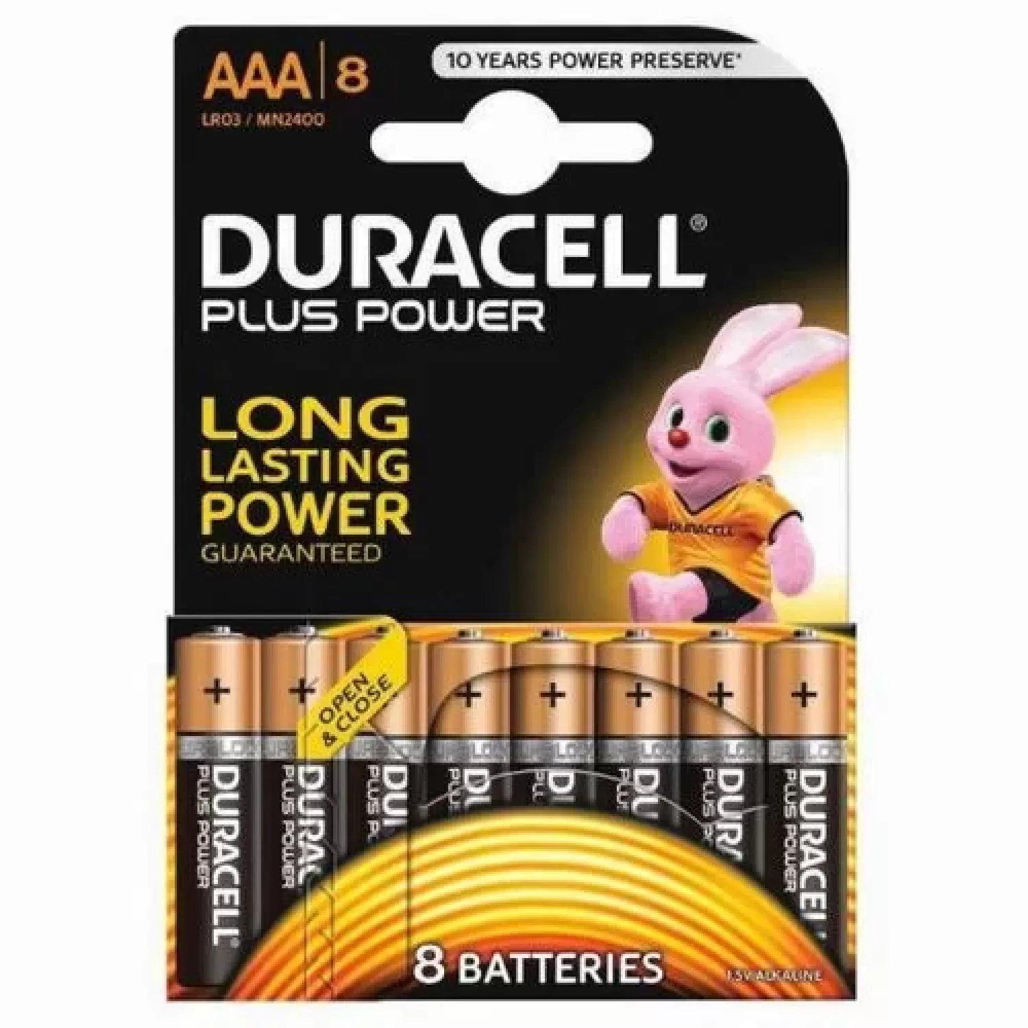 Комплект из 8 батареек Duracell Plus Power LR03/MN2400 8 PCS