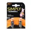 סוללות Duracell 2 AA Simply AA Simply