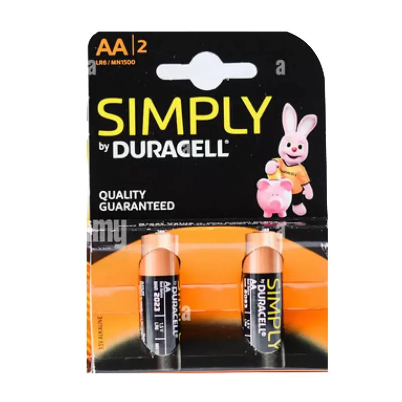 סוללות Duracell 2 AA Simply AA Simply