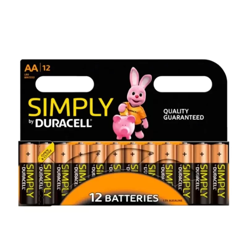 Batteries Duracell 12 Simply AA MN1500B12S