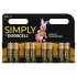 סט 8 סוללות לא נטענות Duracell AA Simply 8 PACK LR6/MN1500