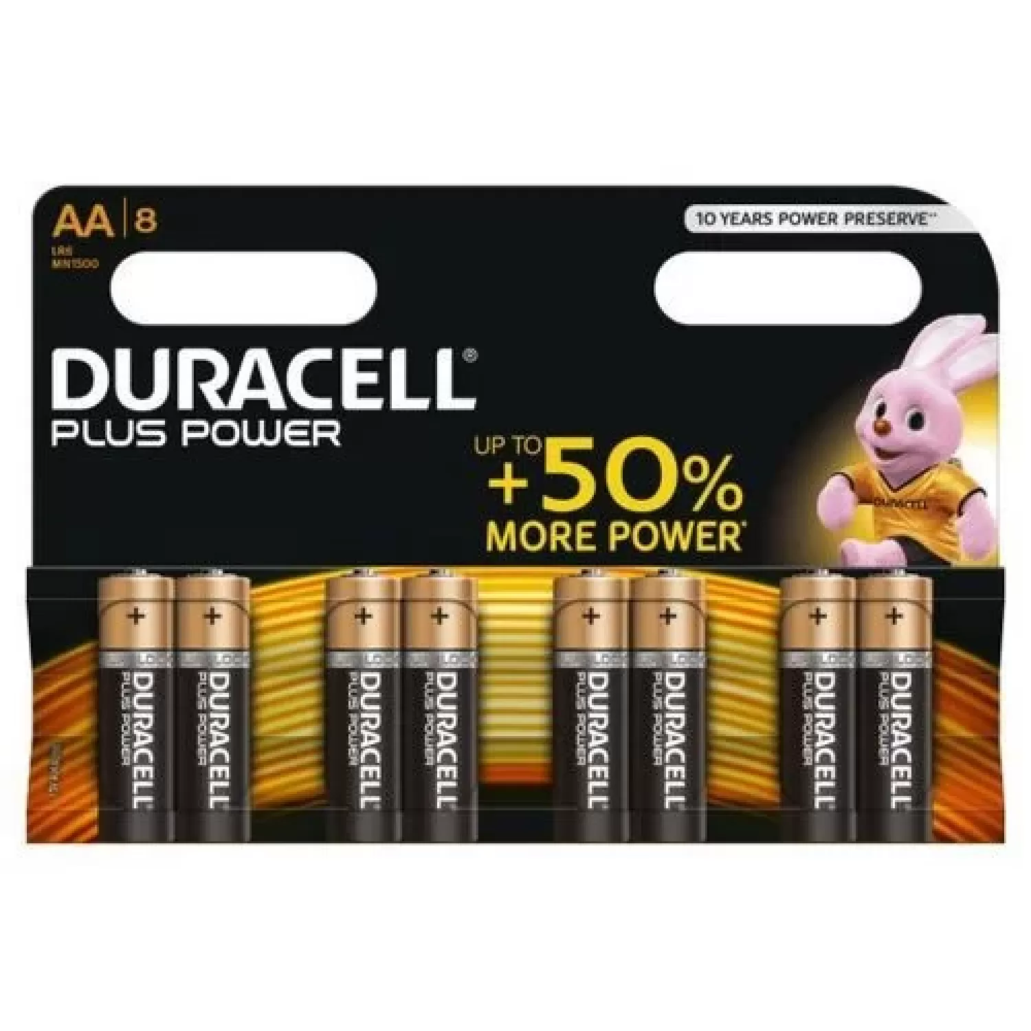 Комплект из 8 батареек Duracell Plus Power AA 99230-166-01