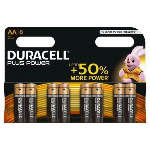 Set of 8 batteries Duracell Plus Power AA 99230-166-01
